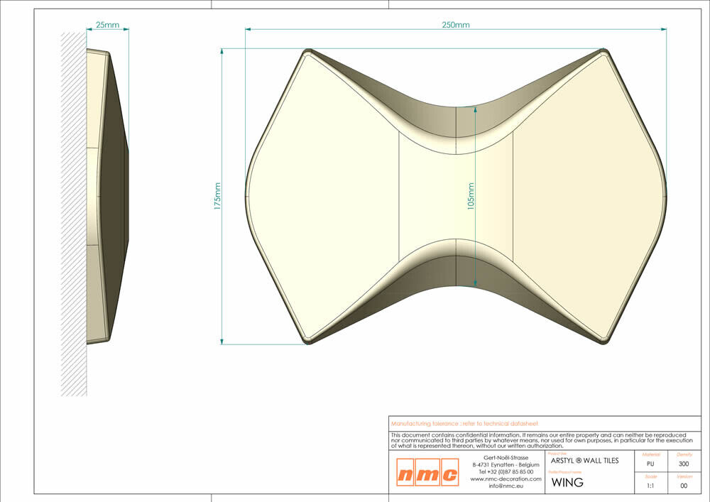 3D Wandelement WING NMC Flügel Naturdesign Noel Marquet Wandpaneel-x13-WING