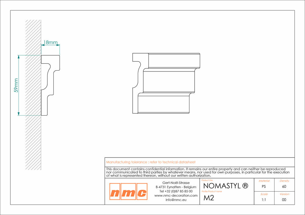 62er Stuckleisten Box M2 Deckenleiste NMC Noel Marquet Stuckleiste-x13-M2-VE