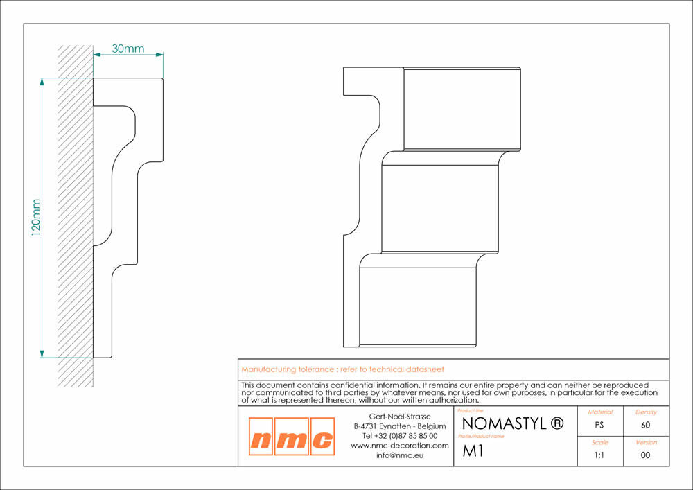 42er Stuckleisten Box Deckenleiste NMC M1 Noel Marquet Stuckleiste-x13-M1-VE