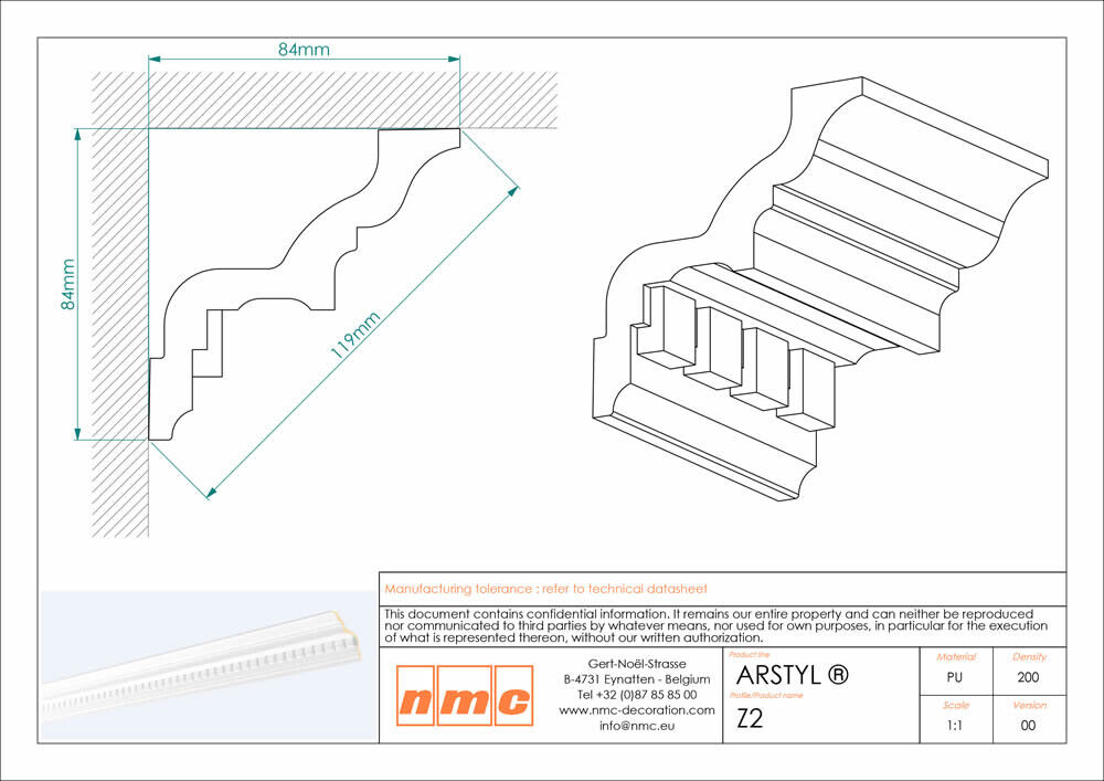 Deckenleiste NMC Z2 Noel Marquet Stuckleiste-x13-Z2.1M