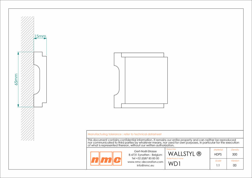 Wandleiste NMC WD1 Noel Marquet Stuckleiste-x13-WD1.1M