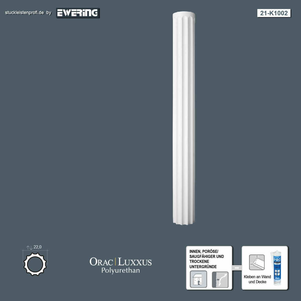 Säule K1002 Orac Decor Stucksäulen-K1002