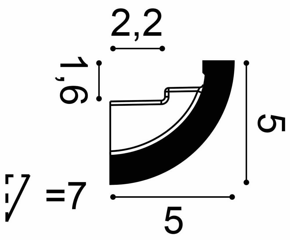 Deckenleiste C362 Orac Decor Curve Lichtleiste-C362.1M