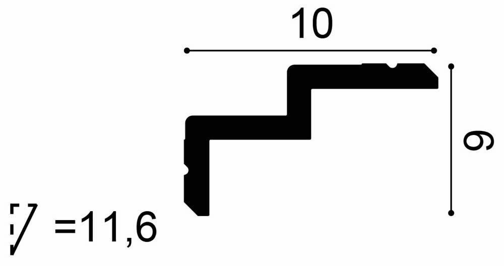 Gardinenleiste Treppenstufen Optik modern C390 Orac Decor Lichtleiste-C390.1M