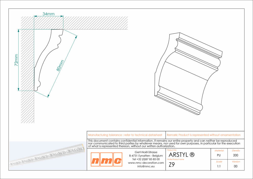 Deckenleiste NMC Z9 Noel Marquet Stuckleiste-x13-Z9.1M