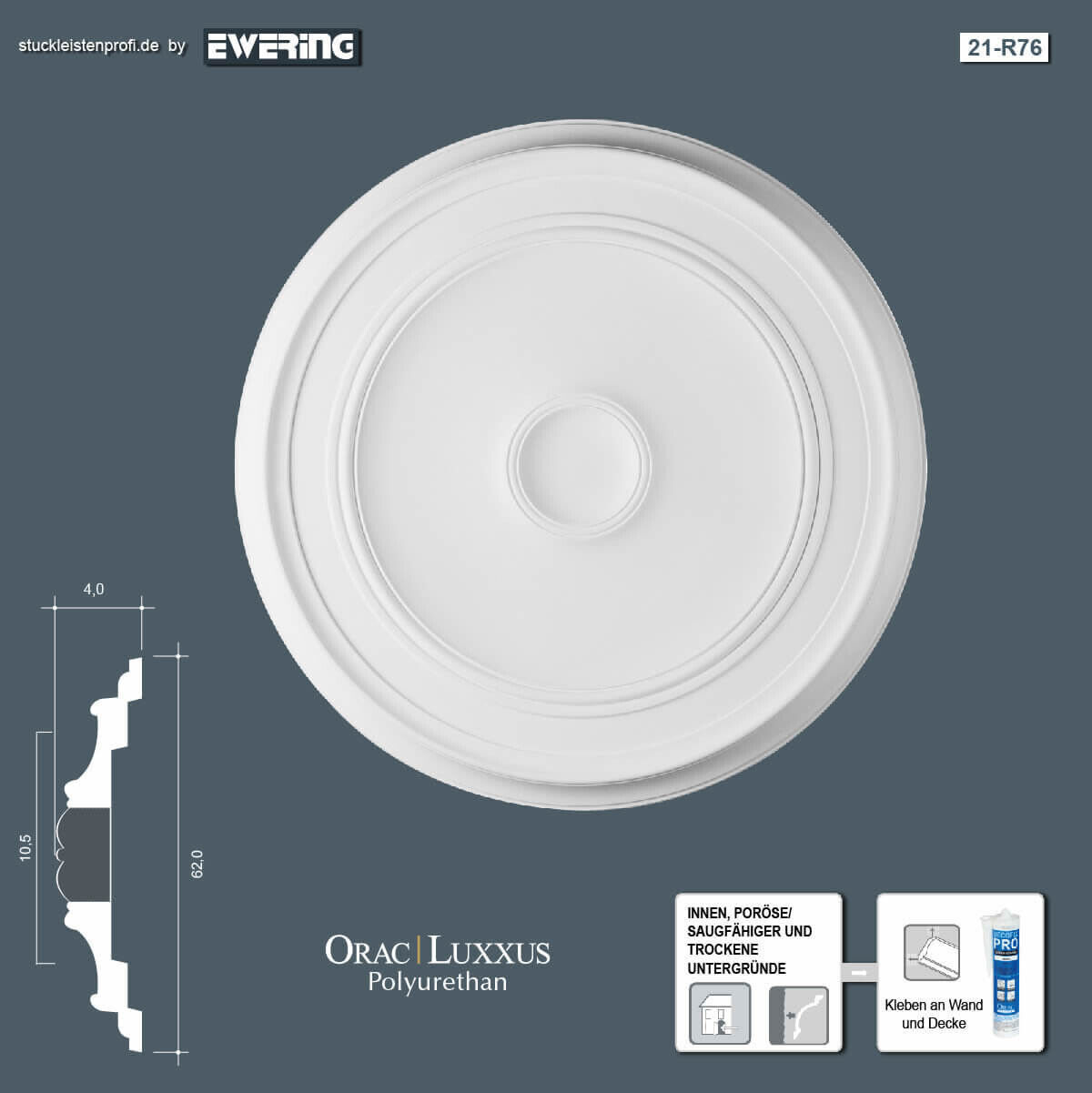 Rosette R76 Orac Decor Stuckelement-R76